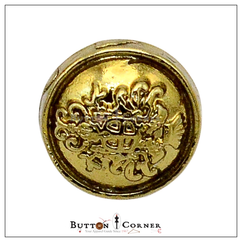 Crown Design Metal Shirt Button