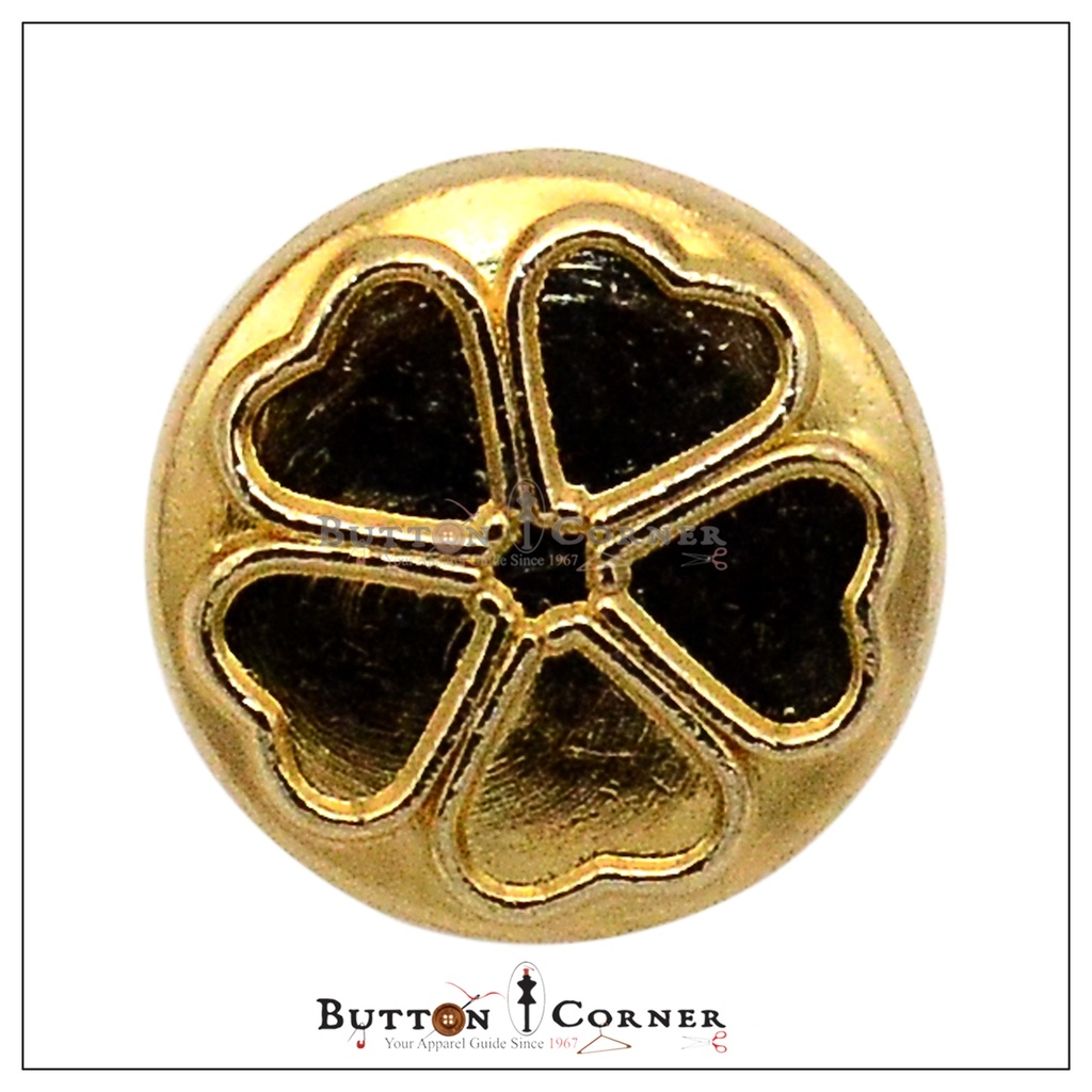 Flower Design Metal Shirt Button