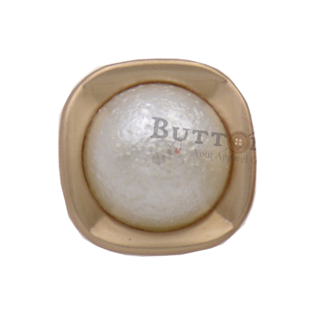Square Shape With Pearl Shirt Button