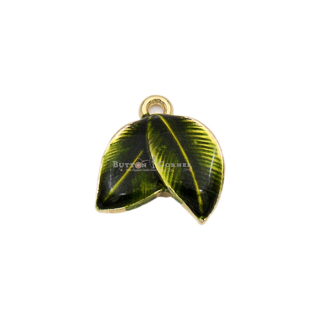Lemon Leaf Metal Hanging Button