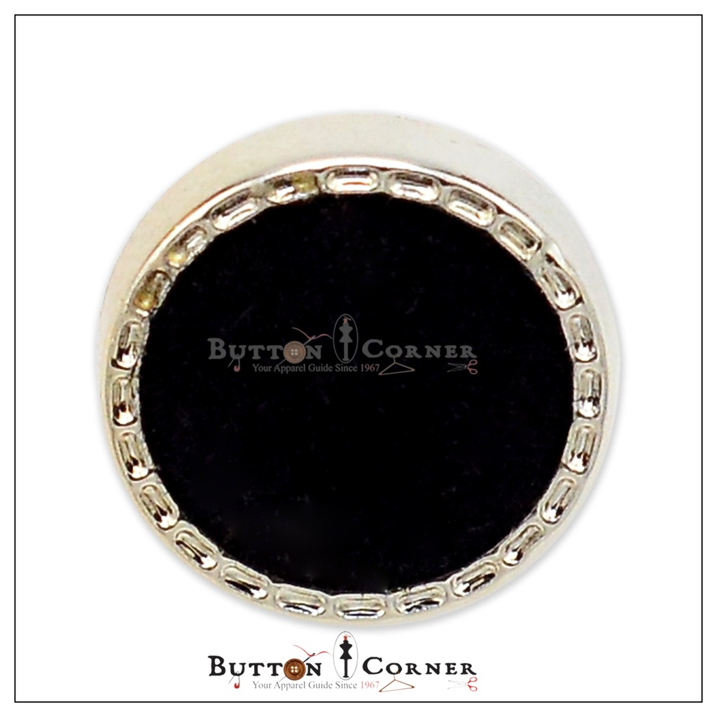 Border Design Fabric Shank Button