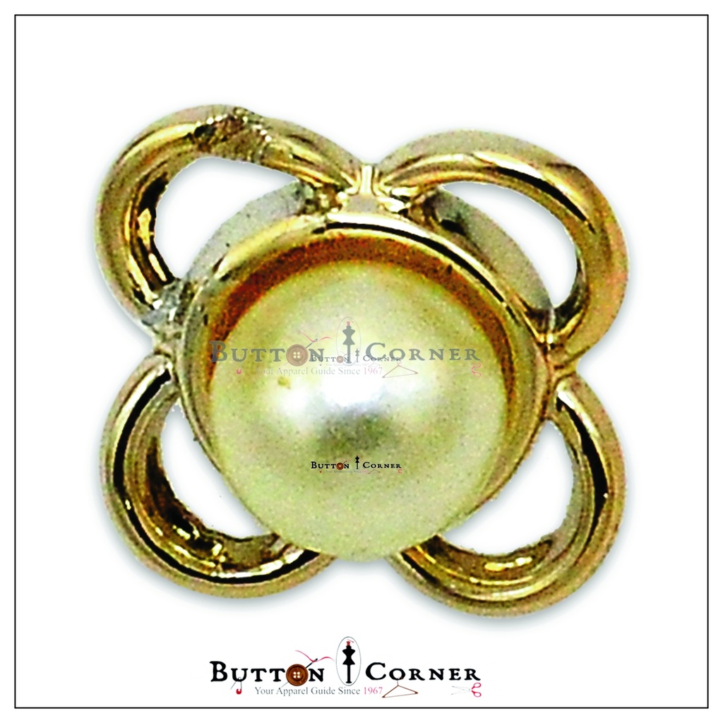 Flower Design With Pearl Shank Button