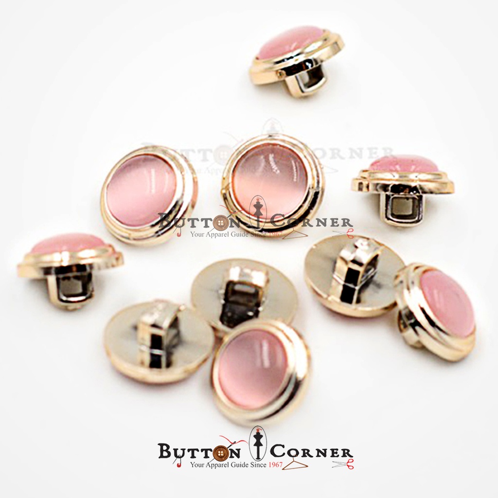 Border Pearl Plastic Shank Button