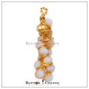 Handmade Wire-Wrapped Faceted Bead Hanging Button