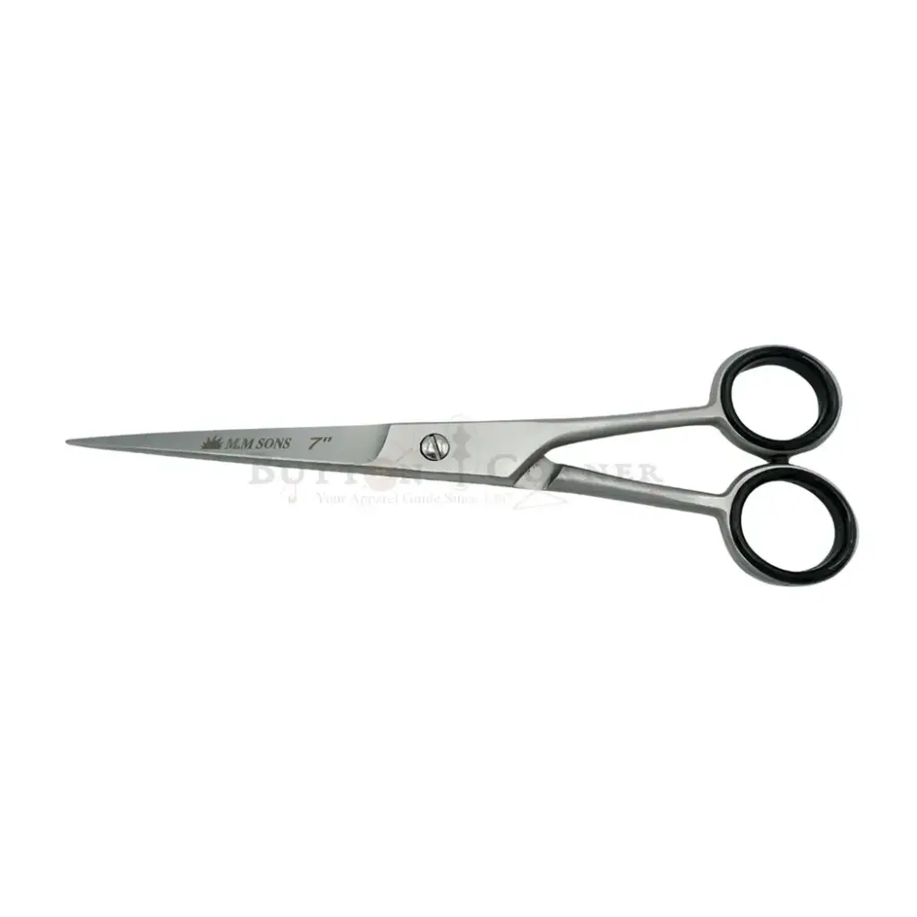 Black Round Handle Matt Coated Barber Scissors