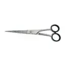 Black Round Handle Matt Coated Barber Scissors