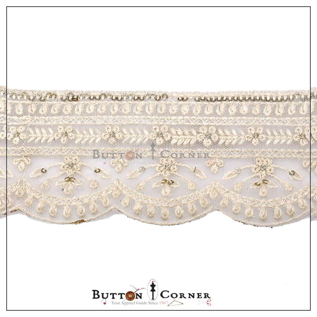 One Side Embroidery Net Lace