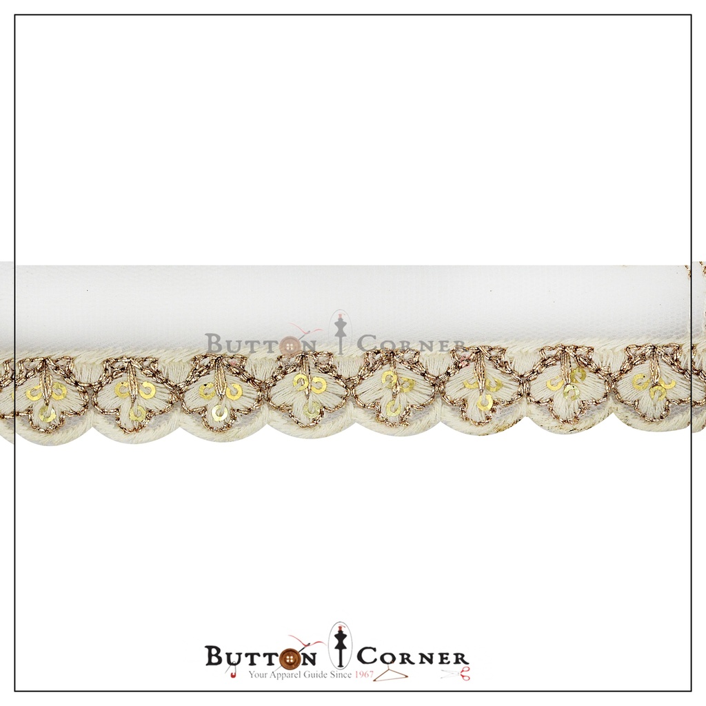 Embroidery & Metallic Yarn Net Lace