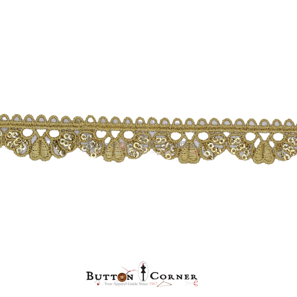 One Side Border Sequence Lace