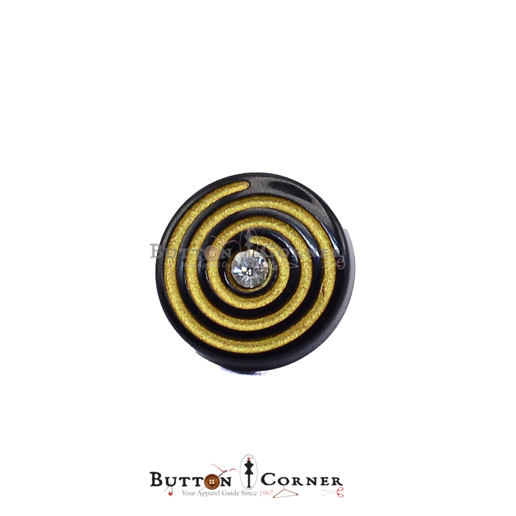 Round Shape Stone Plastic Button