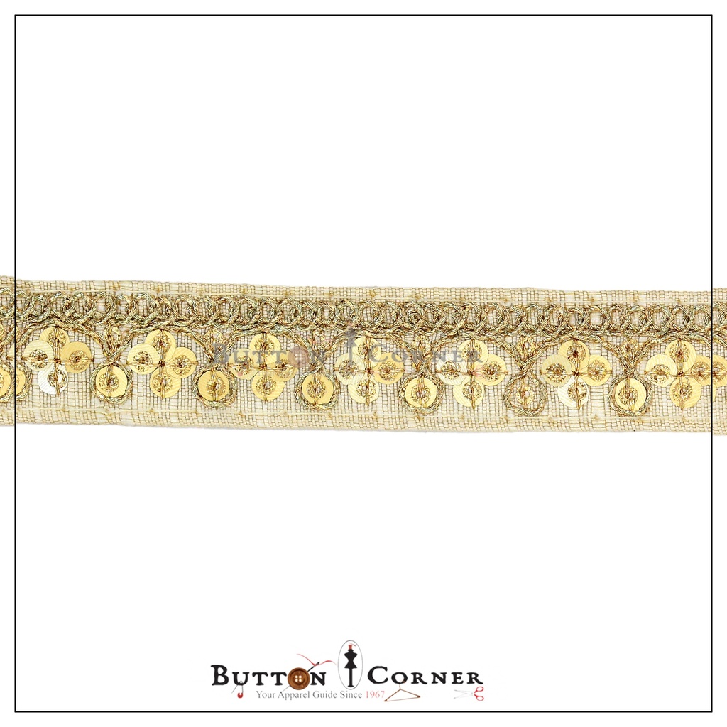 Metallic Yarn Sequence Lace