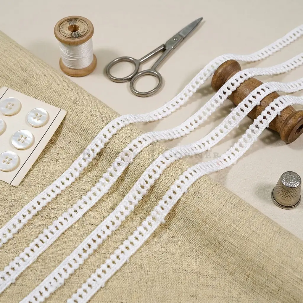 One Side Border Shuttle Lace