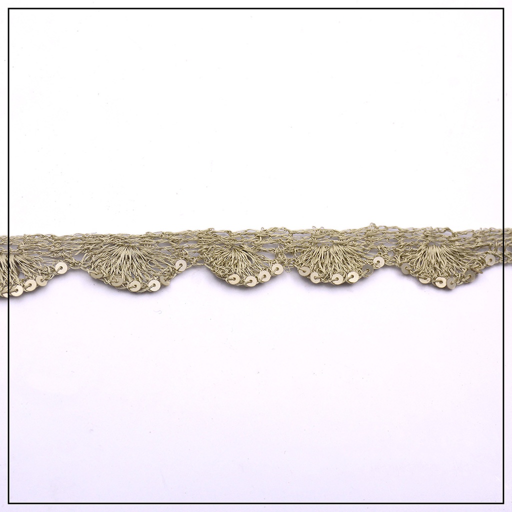 Fancy Metallic Yarn Gota Lace