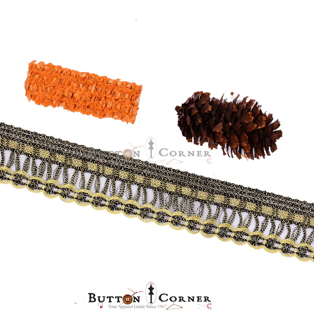 Fancy Metallic Yarn Crochet Lace