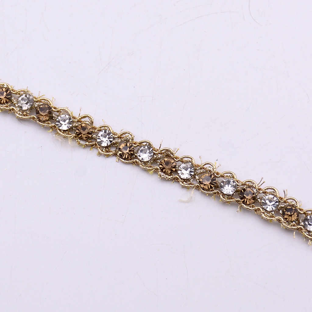 Fancy Metallic Yarn Stone Lace