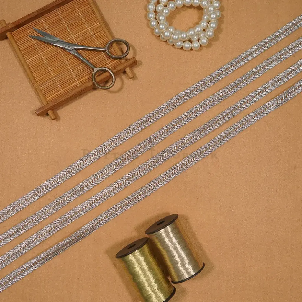 Double Side Metallic Yarn Lace