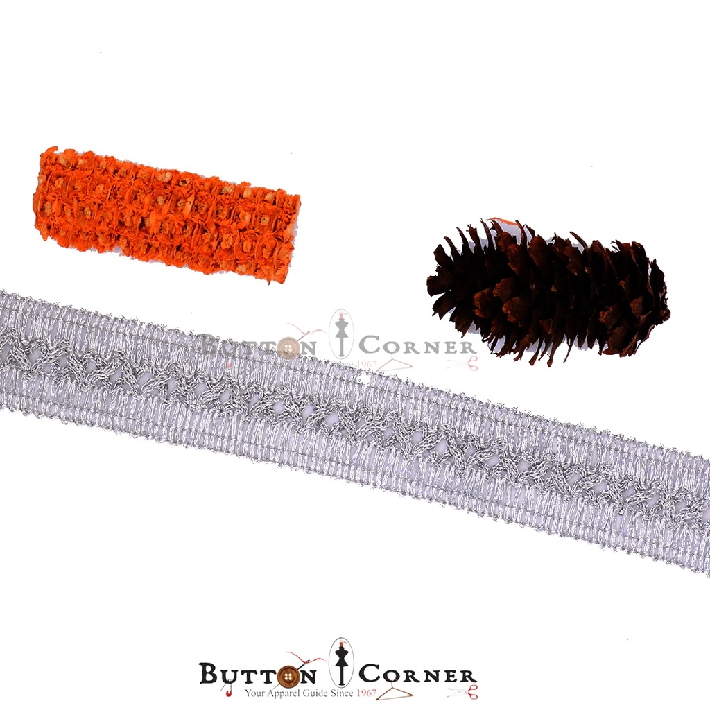 Double Side Metallic Yarn Lace
