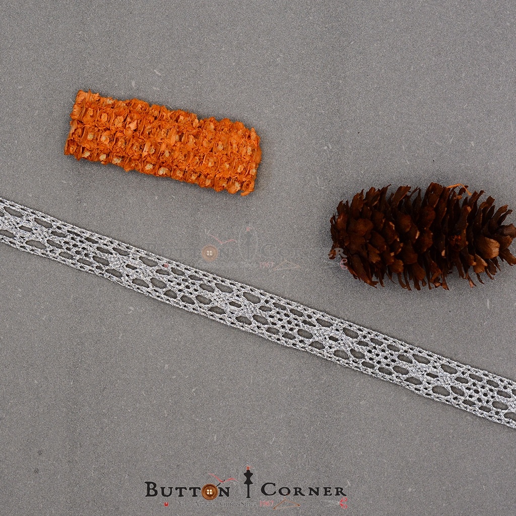 Double Side Metallic Yarn Lace