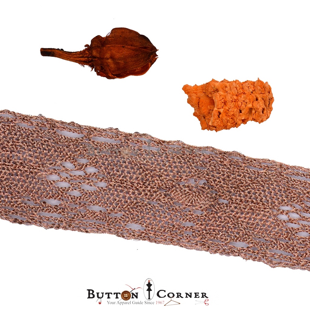 One Side Border Metallic Yarn Lace
