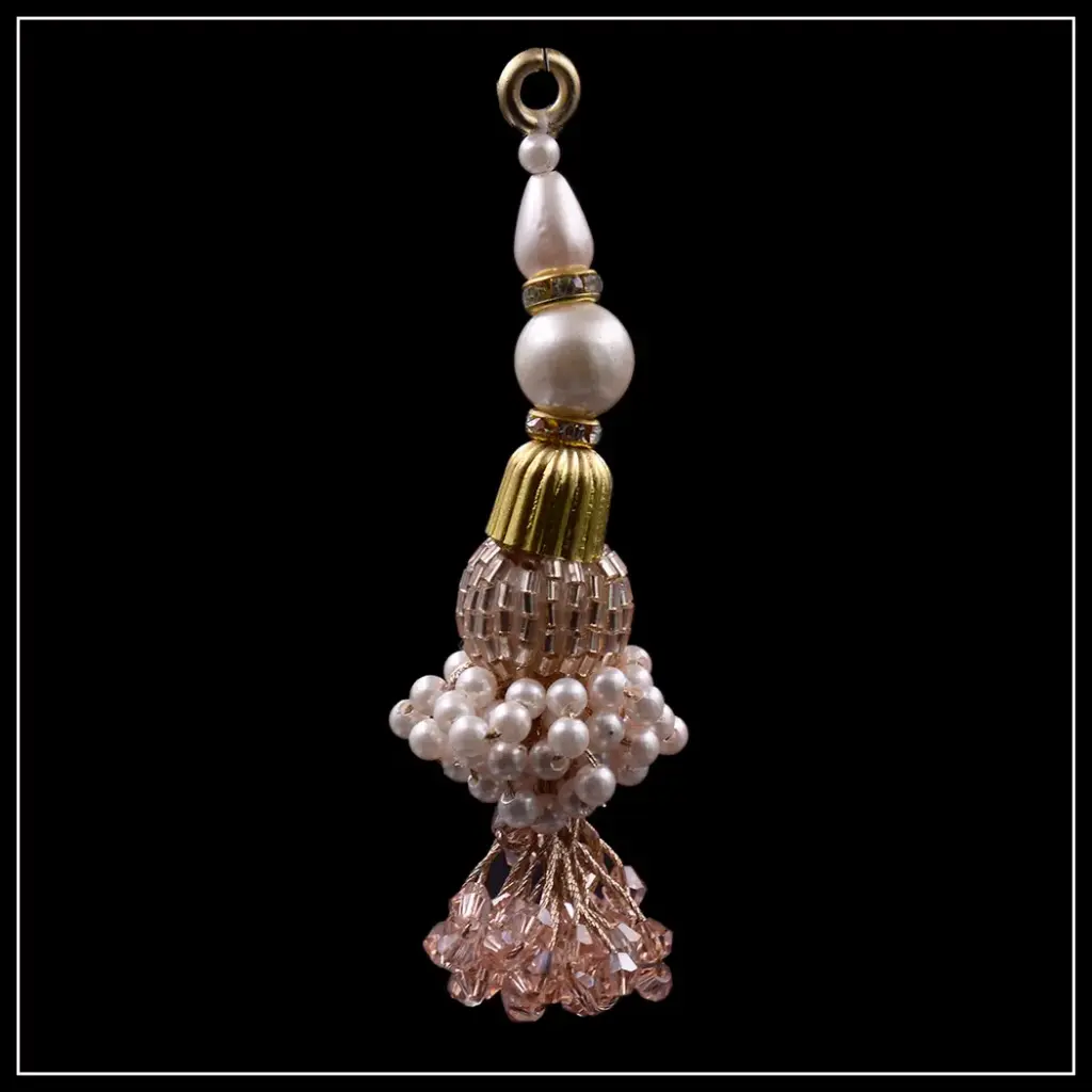 Fancy Glass Beads, Pearl & Crystal Tassel