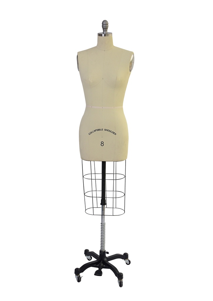 Collapsible Shoulder Dress Form Mannequin with Metal Cage