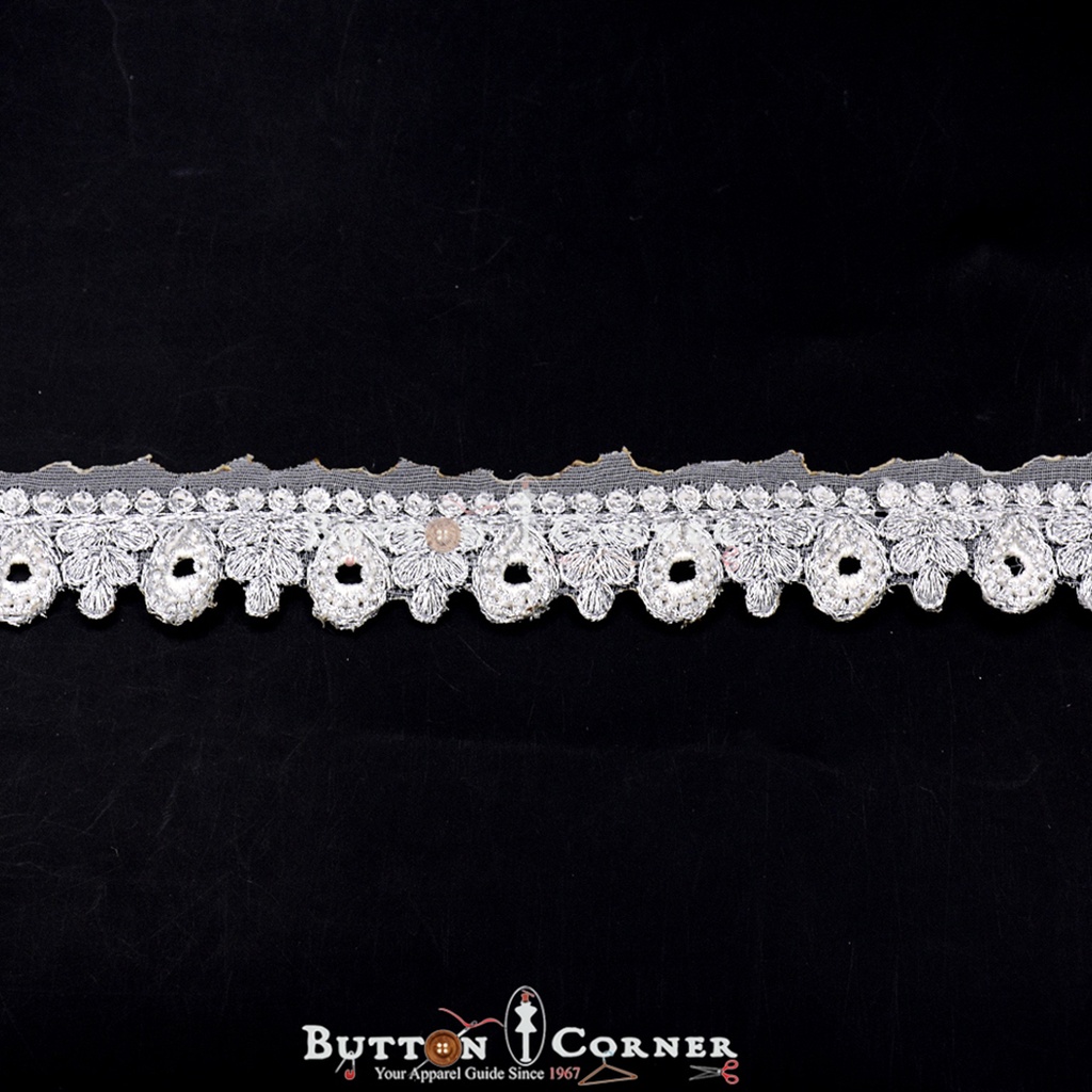 Fancy Metallic Yarn Sequence Lace