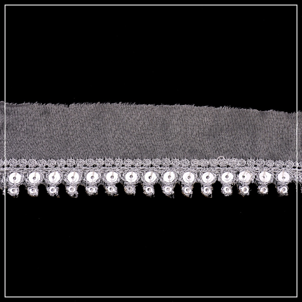 Fancy Metallic Yarn Sequence Lace