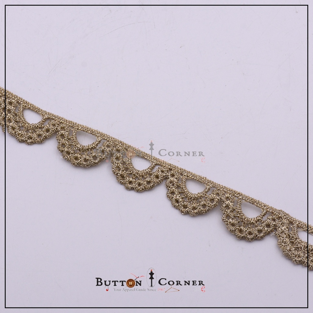 One Side Metallic Yarn Shuttle Lace