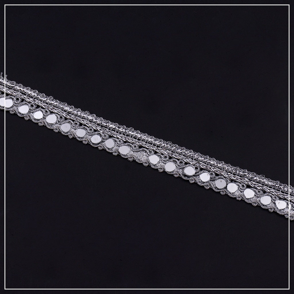 Fancy Metallic Yarn Mirror Lace