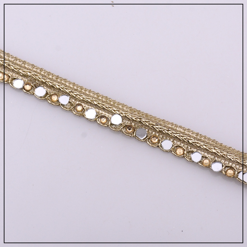 One Side Fancy Gota Mirror Lace