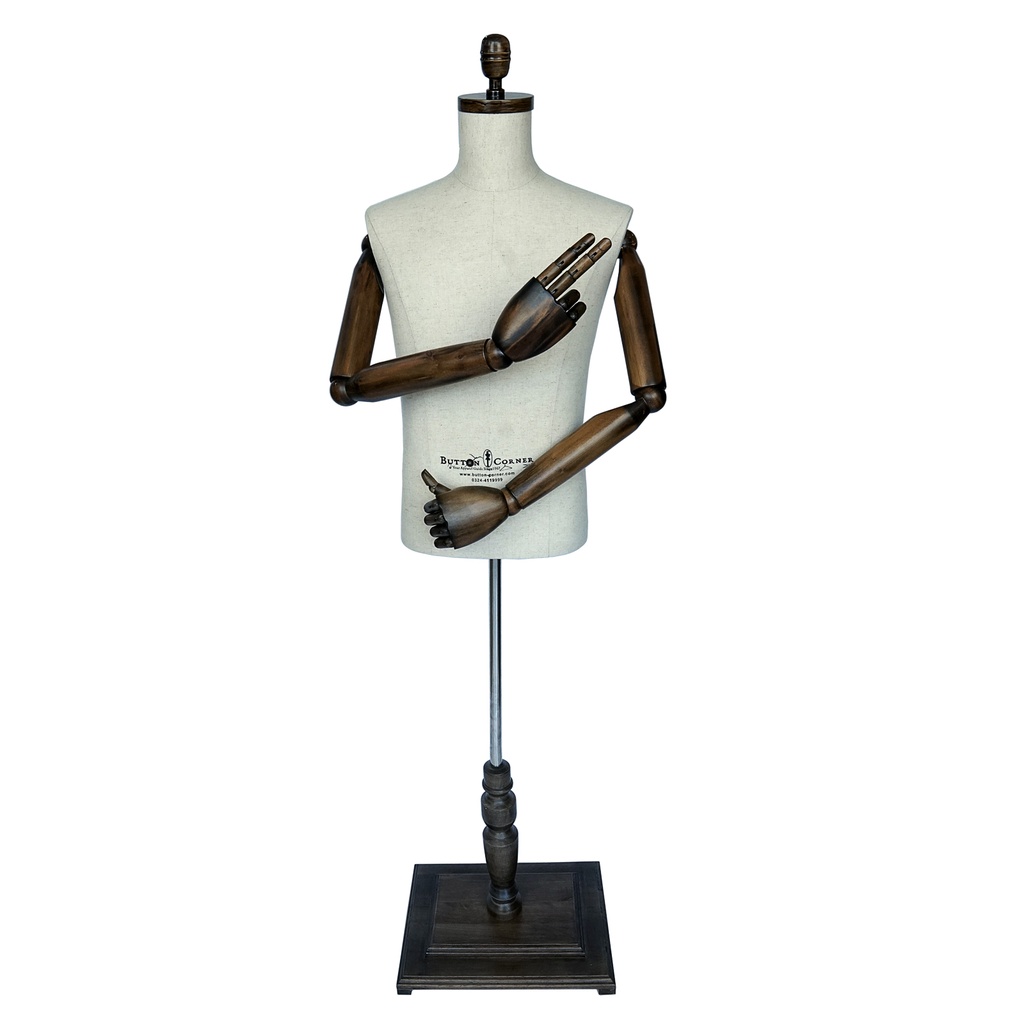Display Mannequin With Wooden Adjustable Arm
