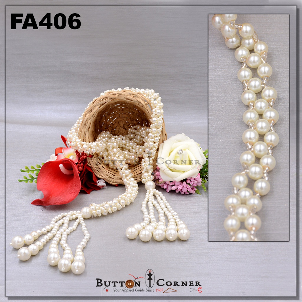 Fancy Pearl & Glass Beads Belt