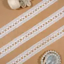 Double Side Border Crisscross Design Cotton Lace