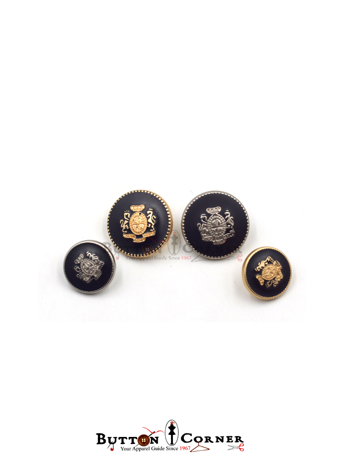 2 Horse Crown Design Suiting Button