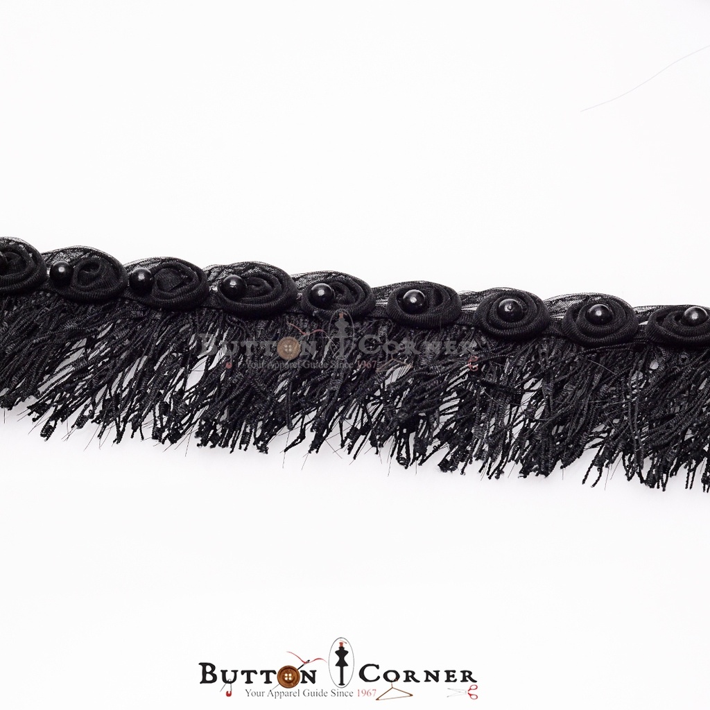 One Side Border Pearl Hanging Lace