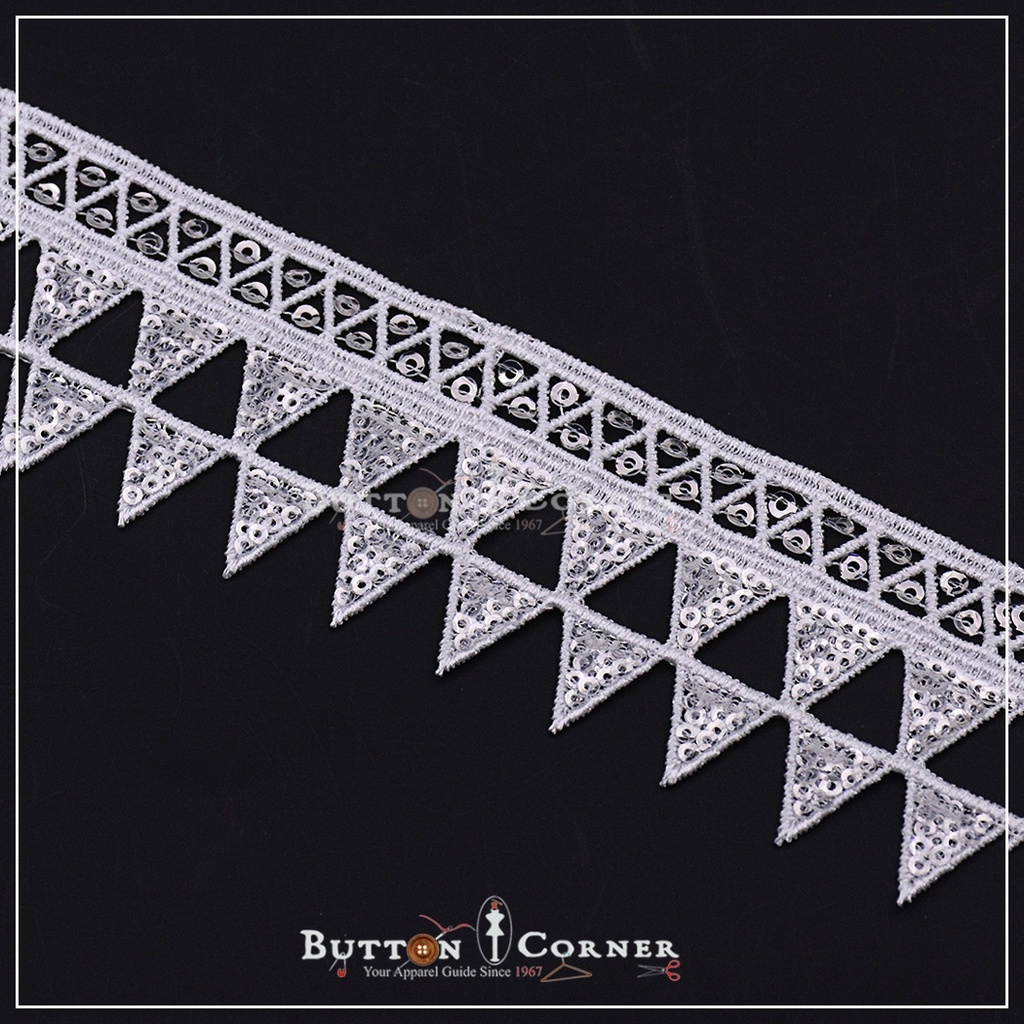 One Side Border Sequence Lace