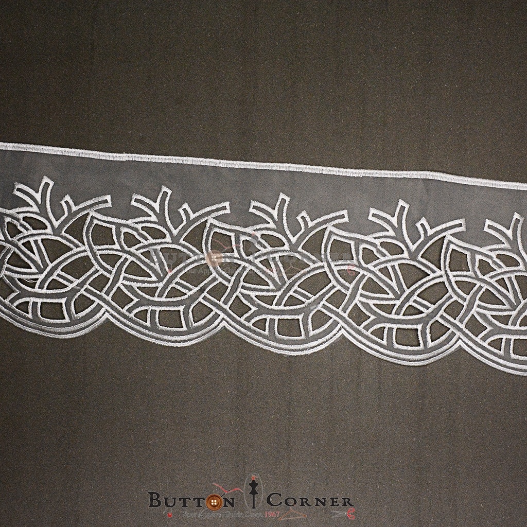 One Side Border Organza Lace