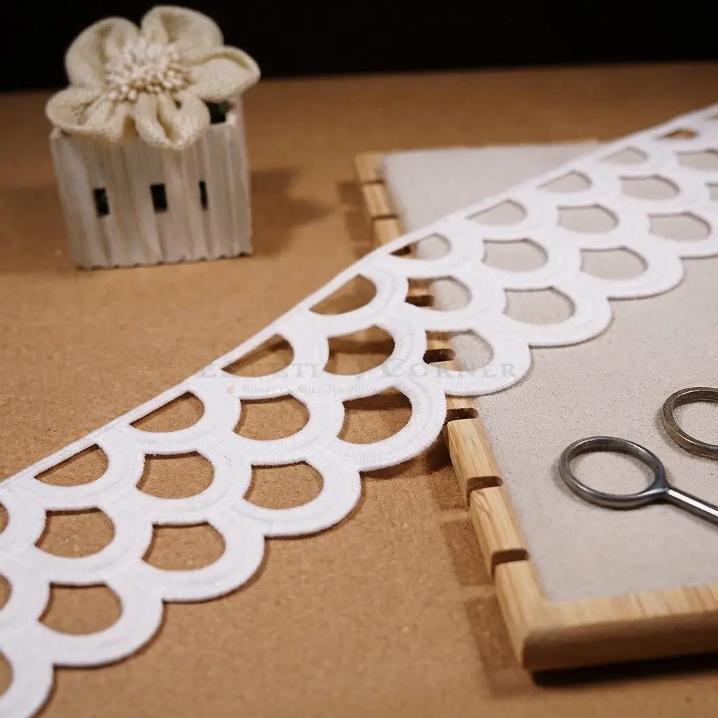 One Side Border Shuttle Lace