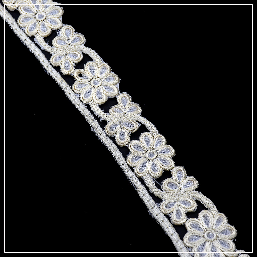 One Side Border Embroidery Lace