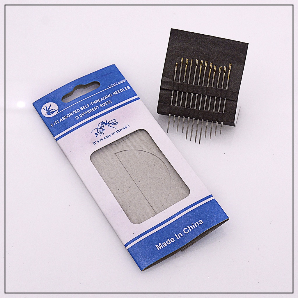 Self-Threading Needles In Gold Eyes
