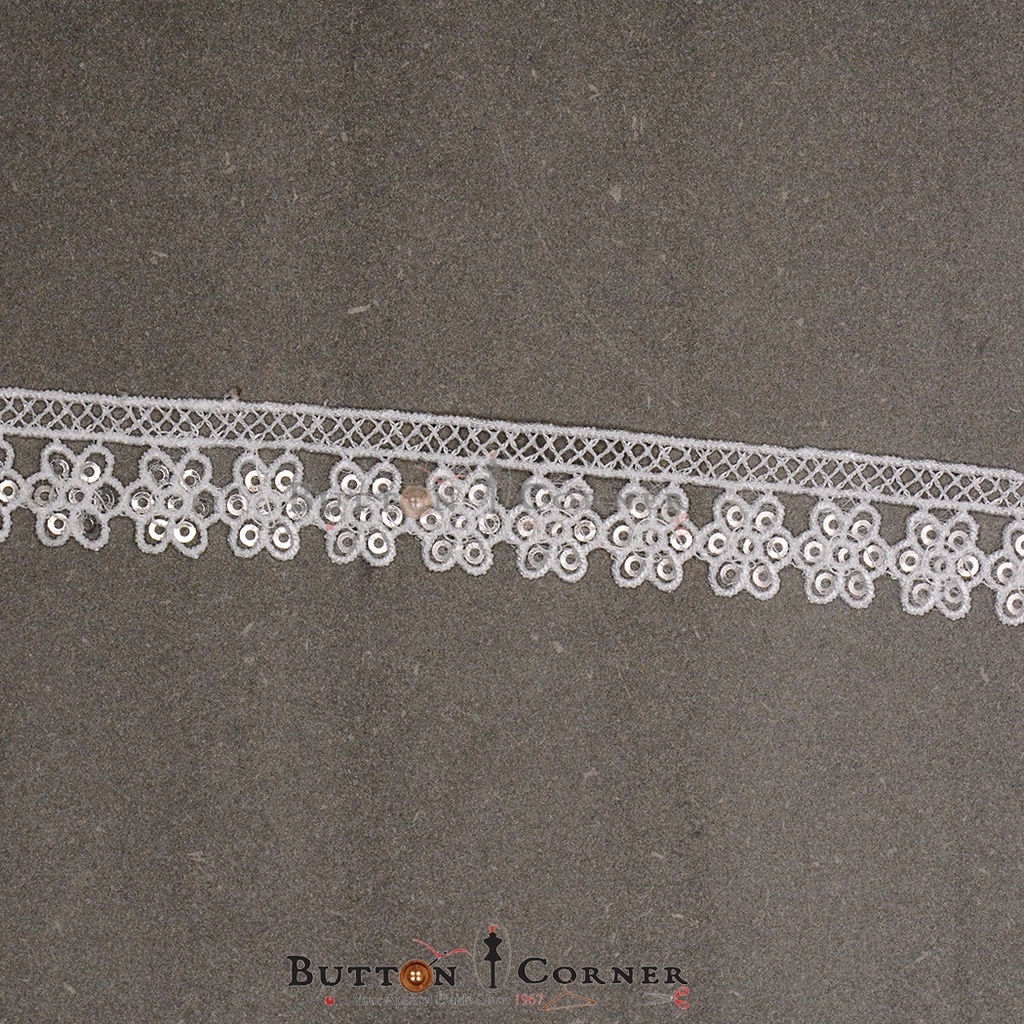 One Side Border Sequence Lace