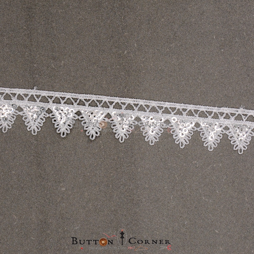 One Side Border Sequence Lace