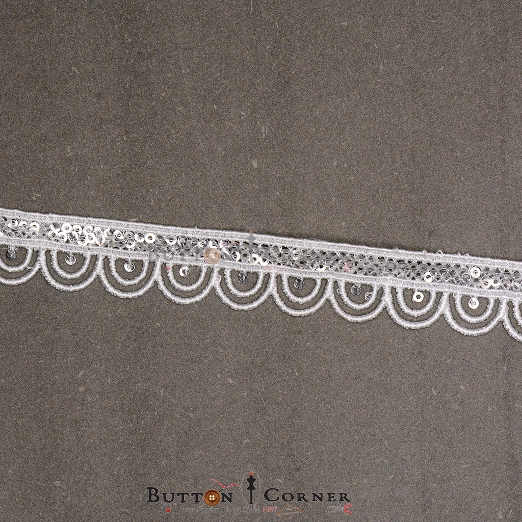 One Side Border Sequence Lace