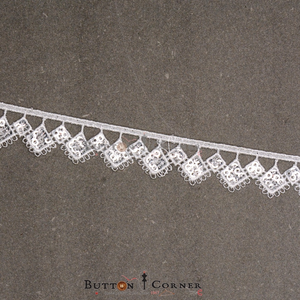 One Side Border Sequence Lace
