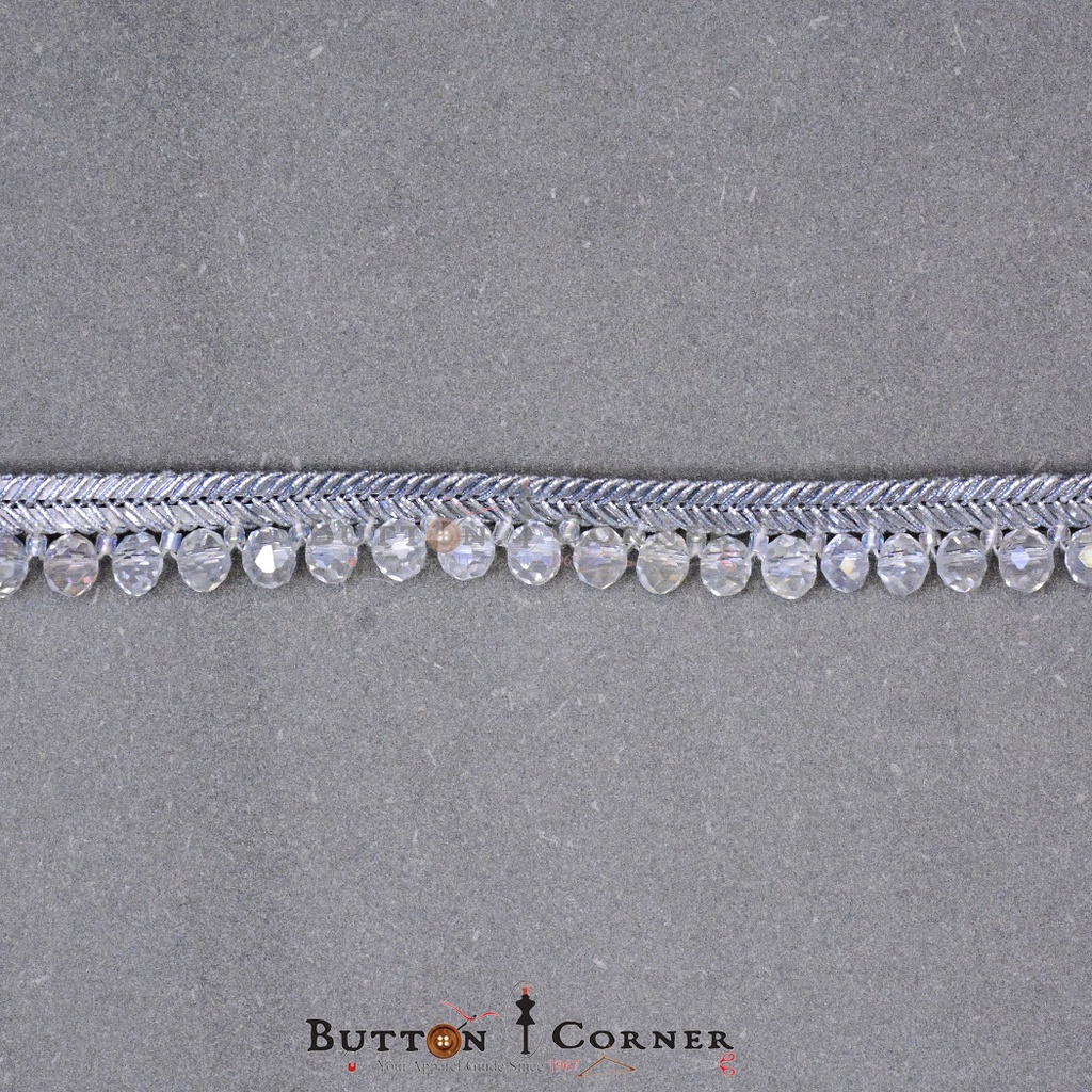 Fancy Metallic Yarn Crystal Lace