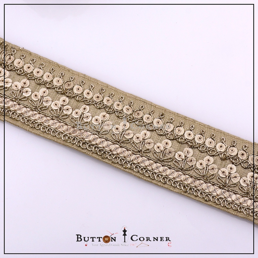 Fancy Metallic Yarn Sequence Lace