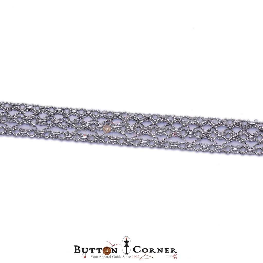 Fancy Metallic Yarn Crochet Lace