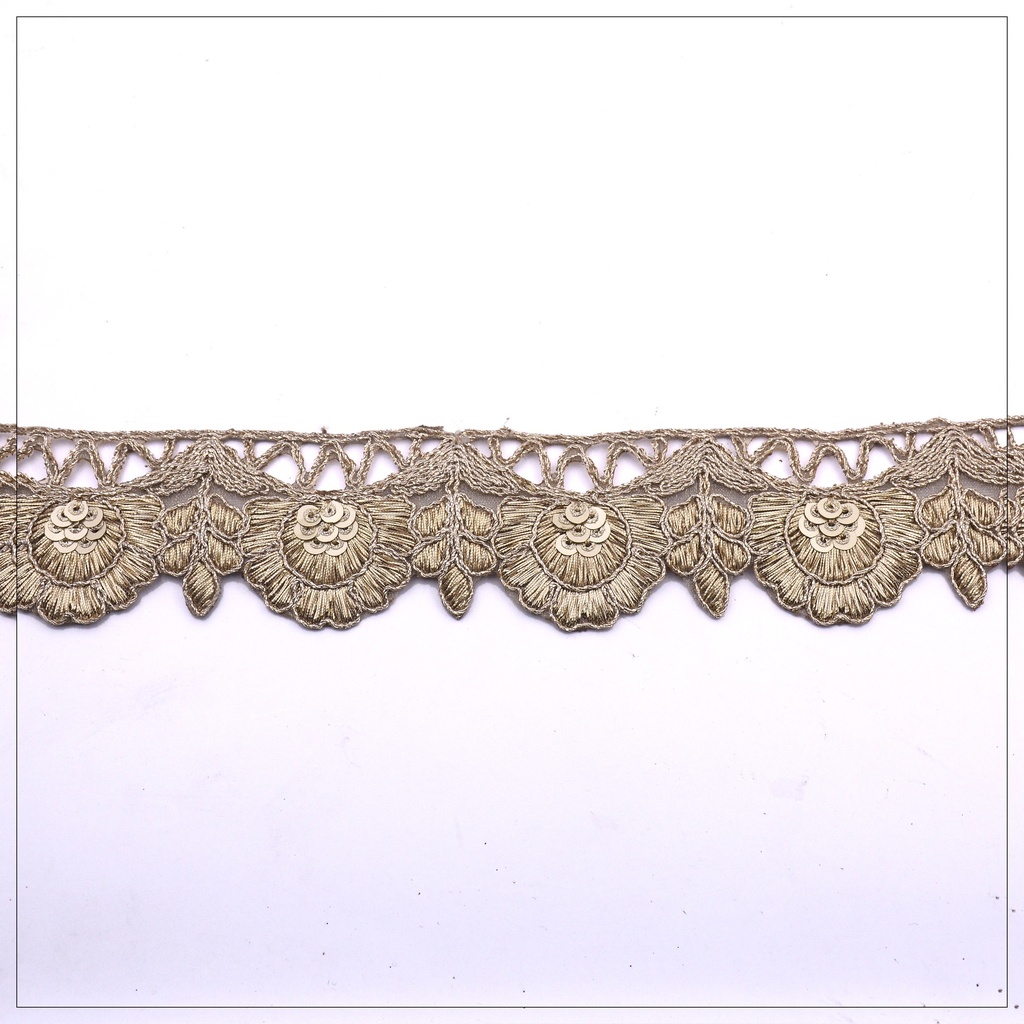 Fancy Matellic Yarn Gota Lace