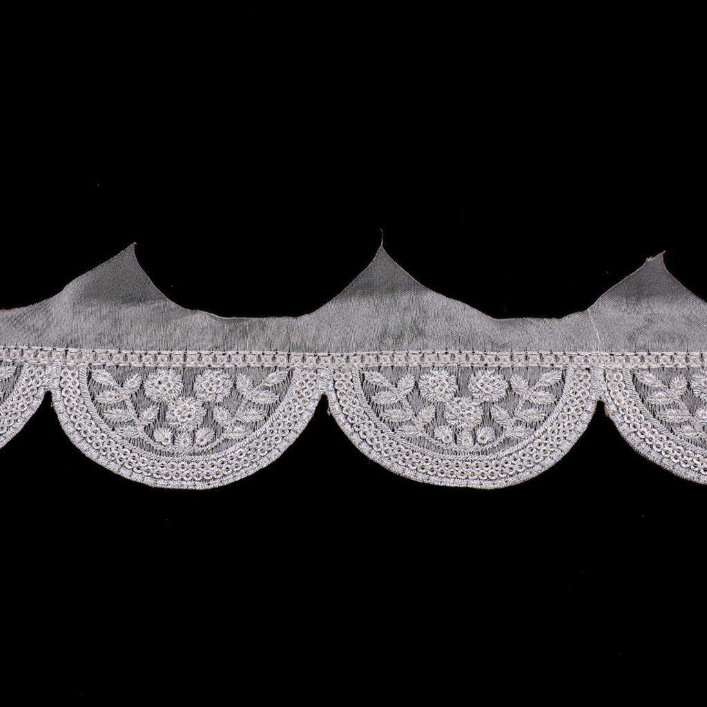Fancy Metallic Yarn Sequence Lace