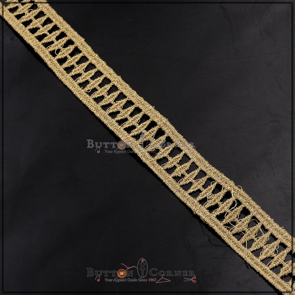 Double Side Metallic Yarn Shuttle Lace